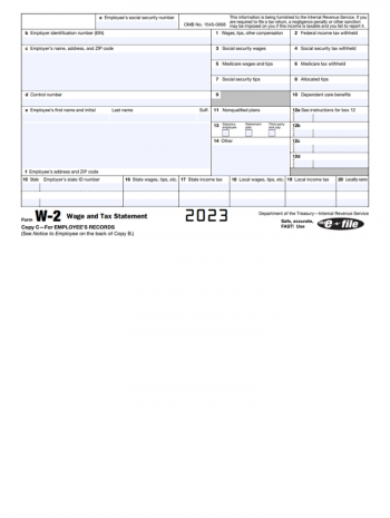 Printable Form W2 📝 Get IRS Form W-2 2023: Printable PDF and Instructions